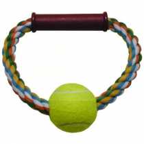 Dog Rope Toy Tenis Toplu Tutmal Halka Di pi  19 cm