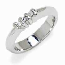 18 Ayar Beyaz altn 0,06 ct tria yzk TR6001  Arlk :2,34 gr
