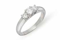 18 Ayar Beyaz altn 0,25 ct tria yzk TR6005  Arlk :2,59 gr