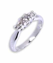 18 Ayar Beyaz altn 0,18 ct tria yzk TR6006  Arlk :3,67 gr