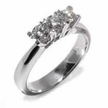18 Ayar Beyaz altn 0,51 ct tria yzk TR6011   Arlk :5,48 gr