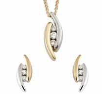 18 ayar toplam 0,21 ct prlanta Takm TK7003   Arlk :5,74 gr