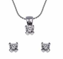 18 ayar toplam 0,64 ct Tekta prlanta Takm TK7008KZ  Arlk :5,52 gr