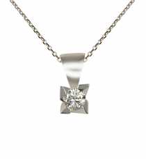 Koak 18 Ayar 0,14 ct Prlanta Kolye MS00624  Arlk :2,69 gr