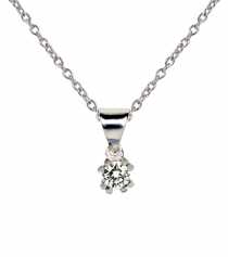Koak 18 Ayar 0,18 ct Prlanta Kolye KLY0626  Arlk :2,73 gr
