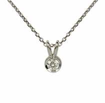 Koak 18 Ayar 0,07 ct Prlanta  Kolye KLY1131  Arlk :1,99 gr