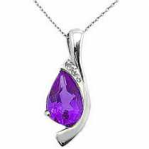 14 Ayar Altn  0.02 ct Prlanta Ametist Kolye DP11727