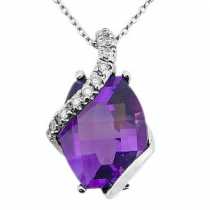 14 Ayar Altn  0.03 ct Prlanta Ametist Kolye DP11729