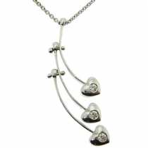 18 Ayar Altn 0.18 ct Prlanta Tria Kolye DP1953