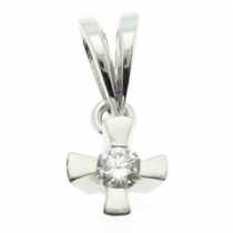 18 Ayar Altn 0.13 ct Prlanta Tek Ta Kolye DP2504