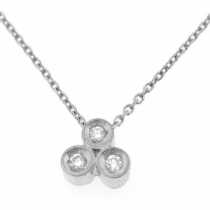18 Ayar Altn 0.06 ct Prlanta Tria Kolye DP6046