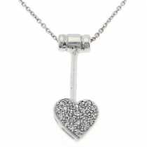18 Ayar Altn 0.11 ct Prlanta Kalp Kolye DP6345