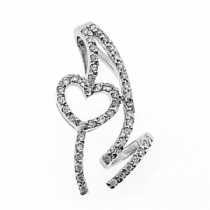18 Ayar Altn 0.18 ct Prlanta Kalp Kolye DP6860