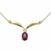 18 Ayar Altn  0.05 ct Prlanta Turmalin Kolye DP8038