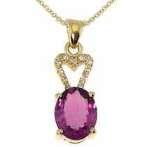 18 Ayar Altn  0.04 ct Prlanta Turmalin Kolye DP8641