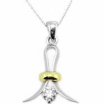 14 Ayar Altn  0.20 ct Prlanta Kolye DP9440