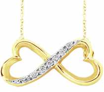 14 Ayar Altn  0.03 ct Prlanta Sonsuzluk Kolye DP9441