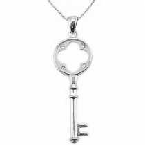 14 Ayar Altn  0.04 ct Prlanta Anahtar Kolye DP9453