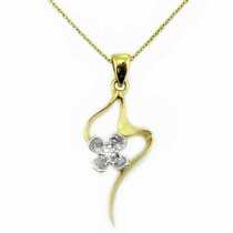 14 Ayar Altn  0.05 ct Prlanta Fantezi Kolye DP9481