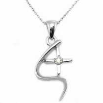 14 Ayar Altn  0.04 ct Prlanta Fantezi Kolye DP9484