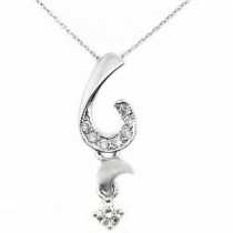 14 Ayar Altn  0.18 ct Prlanta Fantezi Kolye DP9498