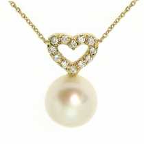 14 Ayar Altn  0.08 ct Prlanta nci Kolye DP9702