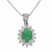 18 Ayar Altn  0.21 ct Prlanta Zmrt Anturaj Kolye DP9812