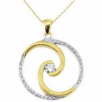 18 Ayar Altn  0.22 ct Prlanta Kolye DP9817