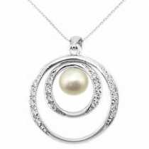 18 Ayar Altn  0.13 ct Prlanta nci Kolye DP9828