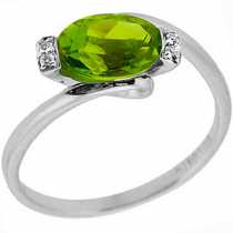 14 Ayar Altn  0.02 ct Prlanta Peridot Yzk DRF11542