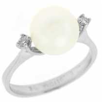 18 Ayar Beyaz Altn 0.04 ct Prlanta nci Yzk DRF6563