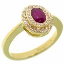 18 Ayar Altn  0.25 ct Prlanta Yakut Yzk DRF7872