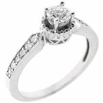 18 Ayar Altn 0.43 ct Prlanta Tek Ta Yzk DRS3044