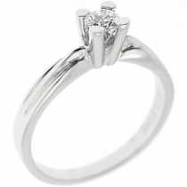 18 Ayar Altn 0.16 ct Prlanta Tek Ta Yzk DRS5995