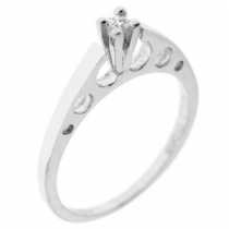 14 Ayar Altn 0.05 ct Prlanta Tek Ta Yzk DRS6005