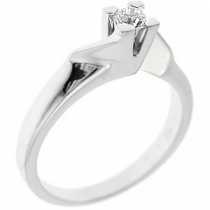 18 Ayar Altn 0.12 ct Prlanta Tek Ta Yzk DRS6023