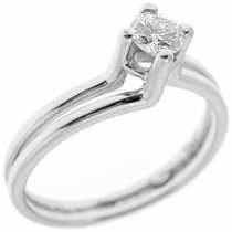 18 Ayar Altn 0.28 ct Prlanta Tek Ta Yzk DRS6124