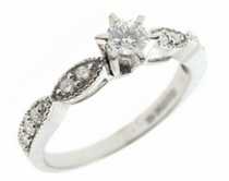 18 Ayar Altn 0.37 ct Prlanta Tek Ta Yzk DRS7245