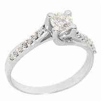 18 Ayar Altn  0.39 ct Prlanta Tek Ta Yzk DRS8921