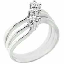 18 Ayar Altn 0.27 ct Prlanta Tria Yzk DRT2506
