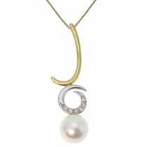18 Ayar Altn  0.04 ct Prlanta nci Kolye PJP8600
