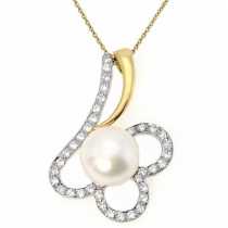 18 Ayar Altn  0.24 ct Prlanta nci Kolye PJP8617