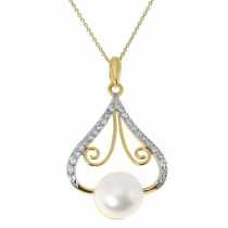 18 Ayar Altn  0.16 ct Prlanta nci Kolye PJP8619