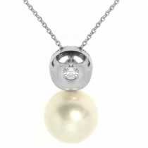 18 Ayar Altn  0.05 ct Prlanta nci Tek Ta Kolye PJP8644