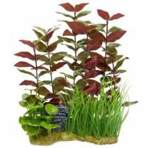 Litolity SK 202 �pek Ve Plastik Bitkili Kaya Akvaryum Dekoru  28 cm