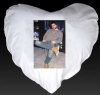 Beyaz Kalp Yastk Patiska